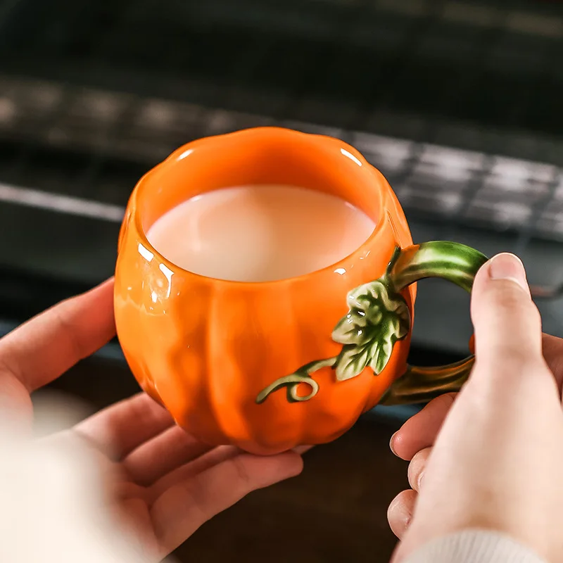 Microwave Safe Mugs Enchanted Pumpkin Orange Cup