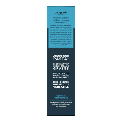Patagonia Provisions Clothing Company Making Food Organic Pasta Regeneratively Grown Grains Bronze Cut Rustic Texture Delicious Nutritious Versatile Pasta Cooking Instructions