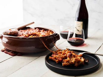 Patagonia Provisions Kernza Chorizo Baked Pasta Fusilli Recipe Paired With Red Wine