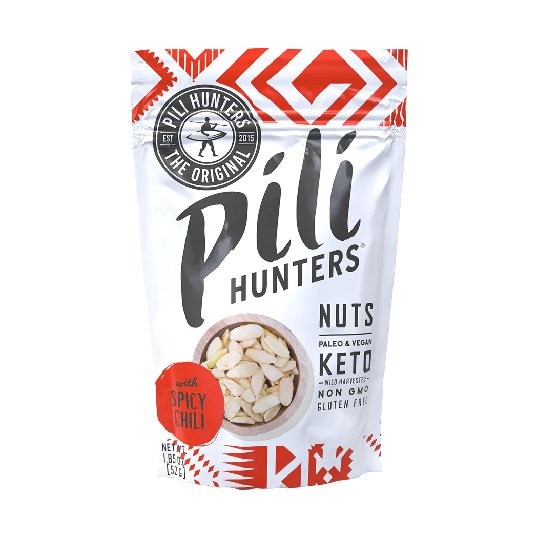Pili Hunters Nuts With Spicy Chili 1.85oz Bag