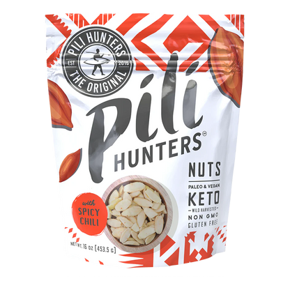 Pili Hunters Nuts With Spicy Chili 16oz 1lb Bag
