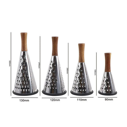 Luxury Chef Stainless Steel Cone Grater With Wood Handle