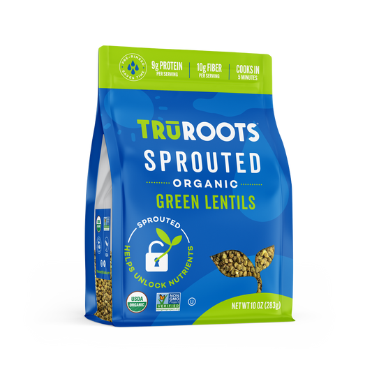 TruRoots Organic Sprouted Green Lentils 10oz