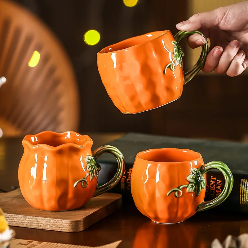 Three Different Style Mugs Enchanted Pumpkins Seasonal Drinkware