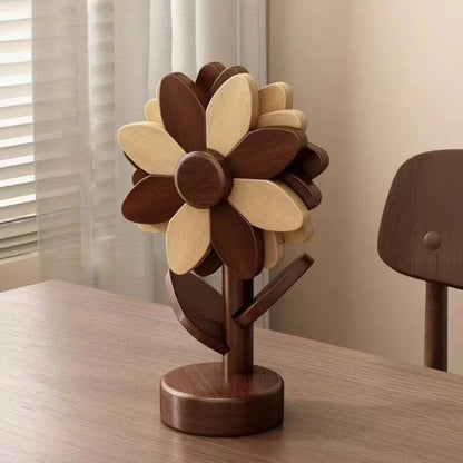 Tiramisu Color Trivet Flower Brown Beige Wood Functional Decor On Table