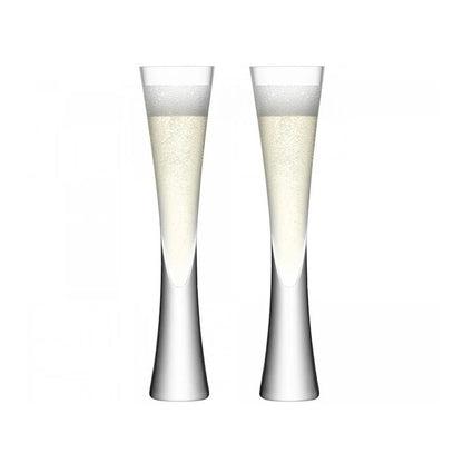 Sleek Modern Aspire Champagne Glasses Two Drinking Flutes