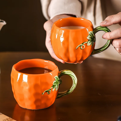 Two Different Style Mugs Enchanted Pumpkins Seasonal Coffee Cups Pumpkin Shake Drinkware