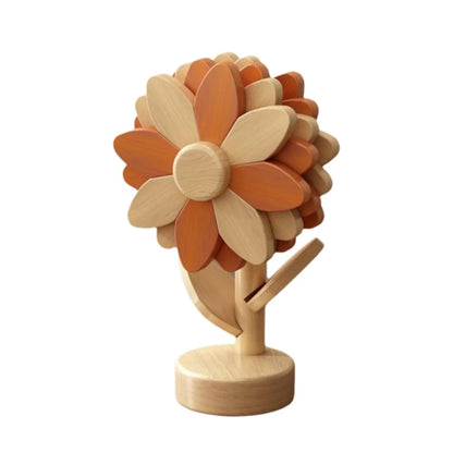 Pumpkin Scone Wood Hot Pad Trivet Flower Orange Beige