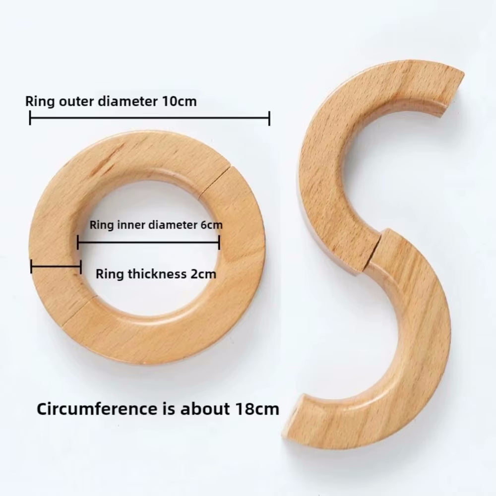 Wooden Ring Curtain Holdback Magnetic Closure Wood Curtain Ring Size Measurements