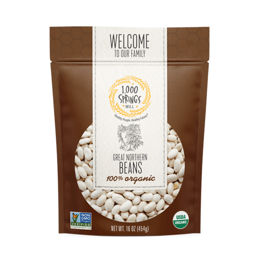 1000 Springs Mill Organic Great Northern Beans 16oz