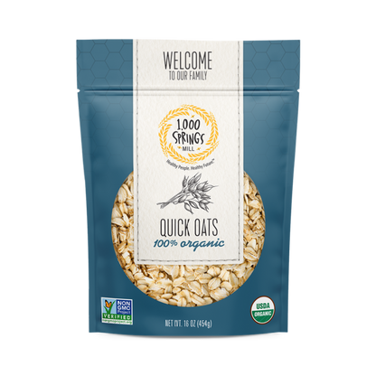 1000 Springs Mill Organic Quick Oats 16oz