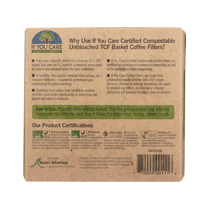 How To Use If You Care Unbleached Coffee Filters Basket Size