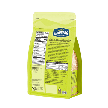Lundberg Brown Long Grain Sustainable Rice Nutrition Facts Gluten Free Ingredients