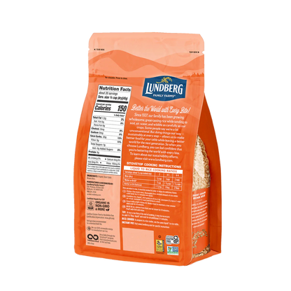 Lundberg Brown Short Grain Organic Rice Nutrition Facts Gluten Free Ingredients