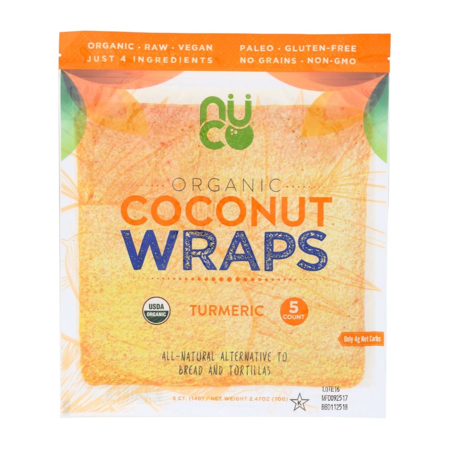 NUCO Organic Coconut Wraps Turmeric 2.47oz